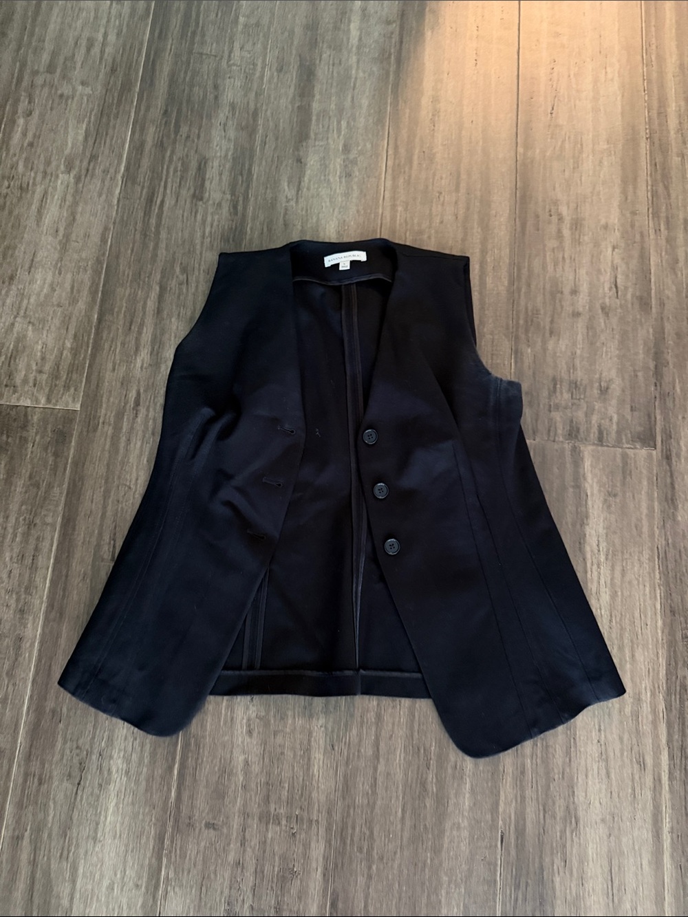 Banana Republic Black Sleeveless Tailored Vest